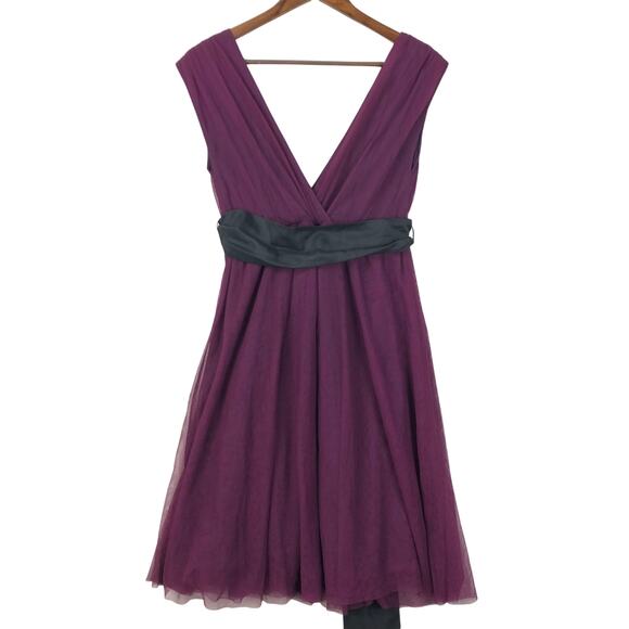 Anthropologie Moulinette Soeurs Tickled Plum Tulle Dress Women’s SZ 8 EUC - Picture 2 of 16